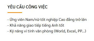 Yêu cầu công việc cấp quản lý tại Vinpearl